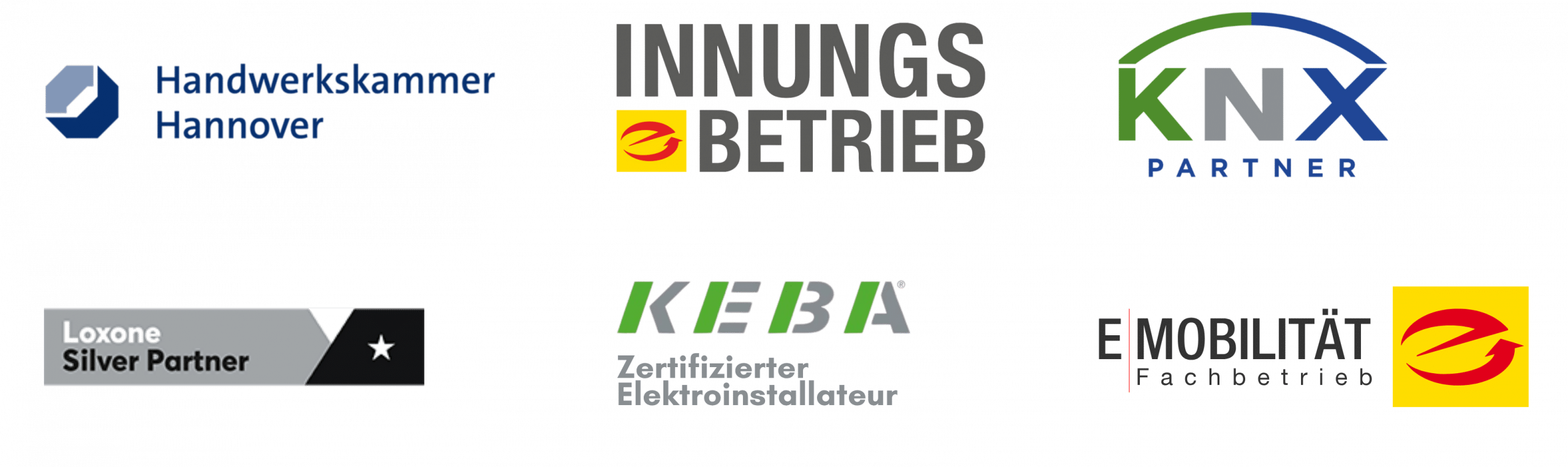 Unsere Partner / Keba / Loxone / Handwerkskammer Hannover / KNX / Innung Elektro / Wir sind eingetragender E-Mobilitäts Fachbetrieb in Stuhr , Bremen und Umgebung wie Weyhe und Syke
