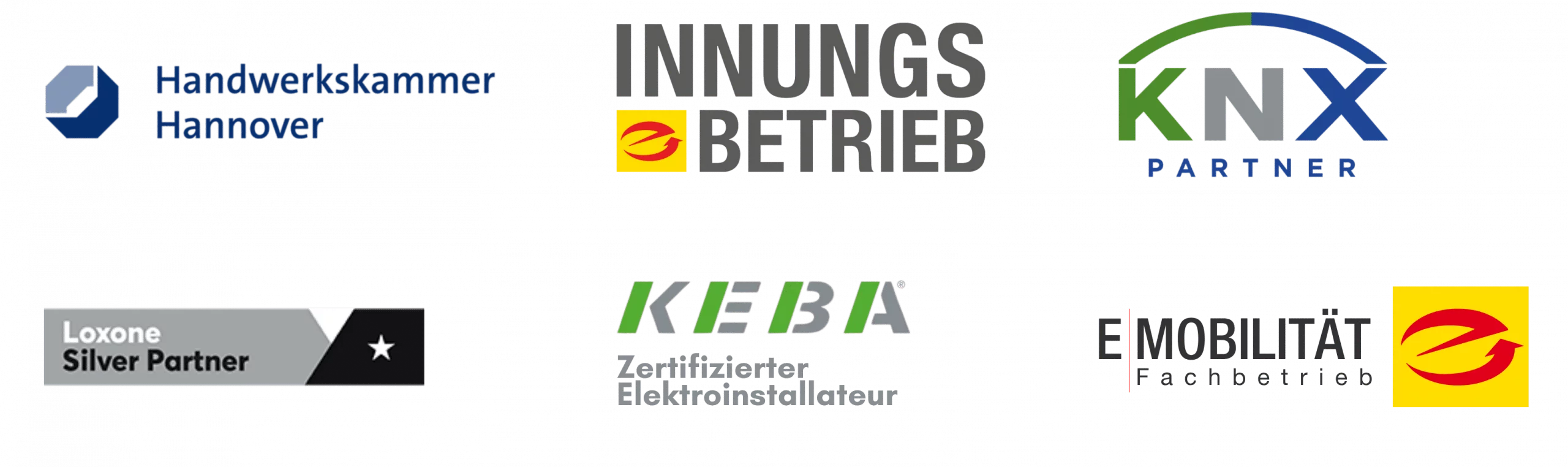 Unsere Partner / Keba / Loxone / Handwerkskammer Hannover / KNX / Innung Elektro / Wir sind eingetragender E-Mobilitäts Fachbetrieb in Stuhr , Bremen und Umgebung wie Weyhe und Syke